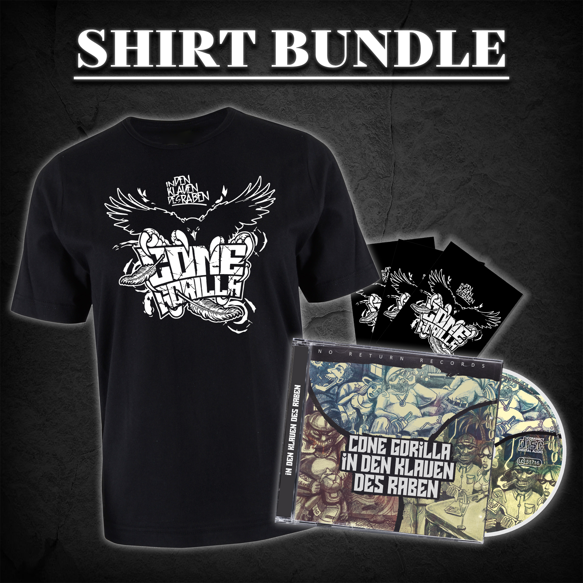 Bild von Cone Gorilla - 'In den Klauen des Raben' EP | Shirt Bundle